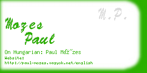 mozes paul business card